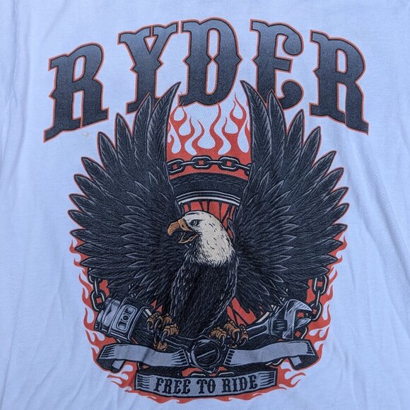 Ryder Supply Eagle Graphic T-Shirt – Men’s XL White Cotton Tee - Picture 2 of 7
